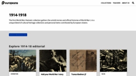 What Europeana1914-1918.eu website looked like in 2020 (3 years ago)