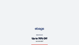 What Ebags.com website looked like in 2020 (3 years ago)