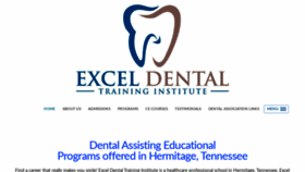 What Exceldentalinstitute.com website looked like in 2020 (4 years ago)