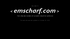 What Emscharf.com website looked like in 2020 (3 years ago)