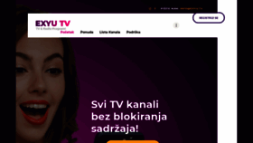 What Exyu.tv website looked like in 2020 (3 years ago)