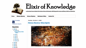 What Elixirofknowledge.com website looked like in 2020 (3 years ago)