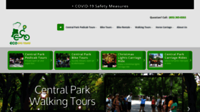 What Ecocentralparktours.com website looked like in 2020 (3 years ago)