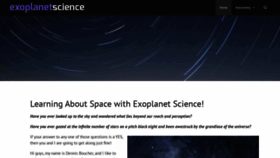 What Exoplanetscience.org website looked like in 2020 (3 years ago)