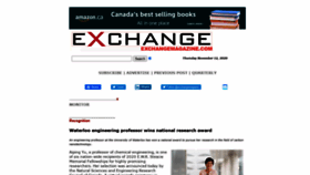 What Exchangemagazine.com website looked like in 2020 (3 years ago)