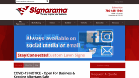 What Edmontonsignarama.com website looked like in 2020 (3 years ago)