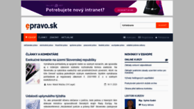What Epravo.sk website looked like in 2020 (3 years ago)