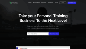 What Everfit.io website looked like in 2020 (5 years ago)