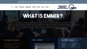 What Emmir.org website looked like in 2020 (3 years ago)
