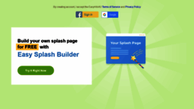 What Easy-splash-builder.com website looked like in 2020 (3 years ago)