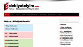 What Edebiyatciyim.com website looked like in 2020 (3 years ago)