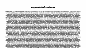 What Espanolsinfronteras.com website looked like in 2020 (3 years ago)