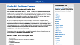 What Eleicoes.net.br website looked like in 2020 (3 years ago)
