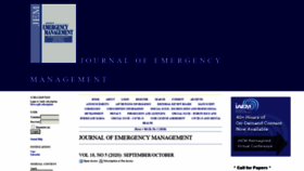 What Emergencymanagementjournal.com website looked like in 2020 (3 years ago)