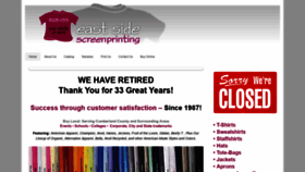 What Eastsidescreenprinting.com website looked like in 2020 (3 years ago)