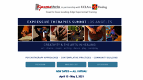 What Expressivetherapiessummit.la website looked like in 2020 (3 years ago)
