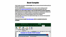 What Excelcompiler.com website looked like in 2020 (3 years ago)