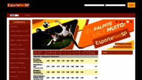 What Esportenetsp.com.br website looked like in 2020 (3 years ago)