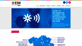 What Esnbelgium.org website looked like in 2020 (3 years ago)