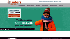 What Embers.org website looked like in 2020 (3 years ago)