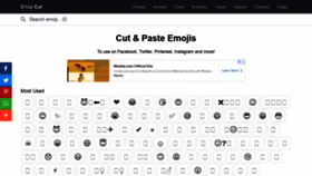 What Emojicut.com website looked like in 2020 (3 years ago)