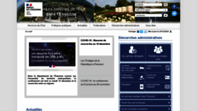 What Essonne.gouv.fr website looked like in 2020 (3 years ago)