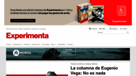 What Experimenta.es website looked like in 2020 (4 years ago)