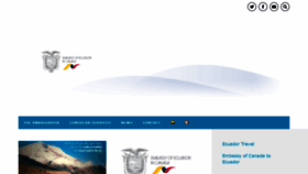 What Embassyecuador.ca website looked like in 2020 (3 years ago)