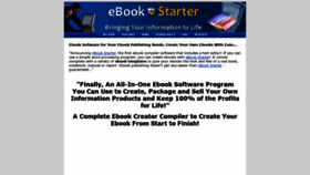 What Ebookstarter.com website looked like in 2021 (5 years ago)