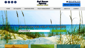 What Earlbacon.com website looked like in 2021 (3 years ago)