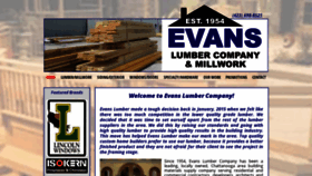 What Evanslumber.net website looked like in 2021 (3 years ago)