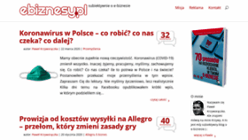 What Ebiznesy.pl website looked like in 2021 (3 years ago)