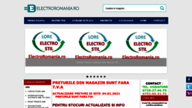 What Electroromania.ro website looked like in 2021 (3 years ago)