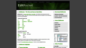 What Editrocket.com website looked like in 2021 (3 years ago)