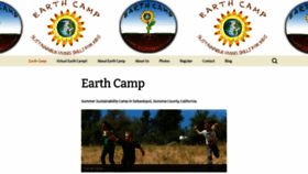What Earthcamp.org website looked like in 2021 (3 years ago)