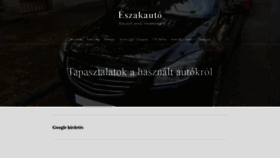 What Eszakauto.hu website looked like in 2021 (3 years ago)