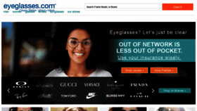 What Eyeglasses.com website looked like in 2021 (3 years ago)