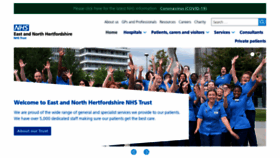 What Enherts-tr.nhs.uk website looked like in 2021 (3 years ago)
