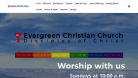 What Evergreenchristianchurch.com website looked like in 2021 (3 years ago)