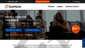 What Earthlink.net website looked like in 2021 (3 years ago)