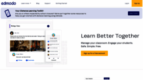What Edmodo.com website looked like in 2021 (3 years ago)