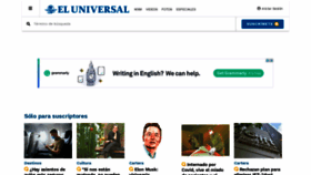 What Eluniversal.com.mx website looked like in 2021 (3 years ago)