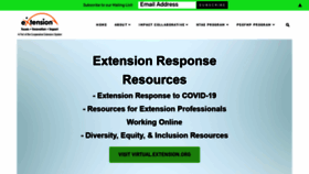What Extension.org website looked like in 2021 (3 years ago)