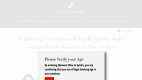 What Ellementwine.ca website looked like in 2021 (4 years ago)