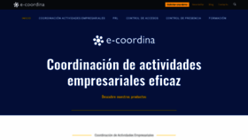 What E-coordina.es website looked like in 2021 (3 years ago)