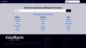 What Edurank.org website looked like in 2021 (3 years ago)