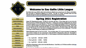 What Eglittleleague.org website looked like in 2021 (3 years ago)