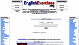 What Englishexercises.org website looked like in 2021 (3 years ago)