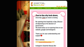What Essentialbeautybar.com website looked like in 2021 (3 years ago)