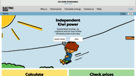 What Electrickiwi.co.nz website looked like in 2021 (3 years ago)